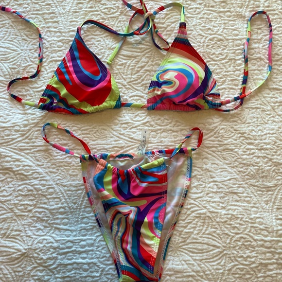 SHEIN Swim Colorful Bikini Set Poshmark